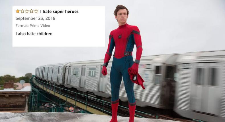 spiderman homecoming/amazon movie reviews