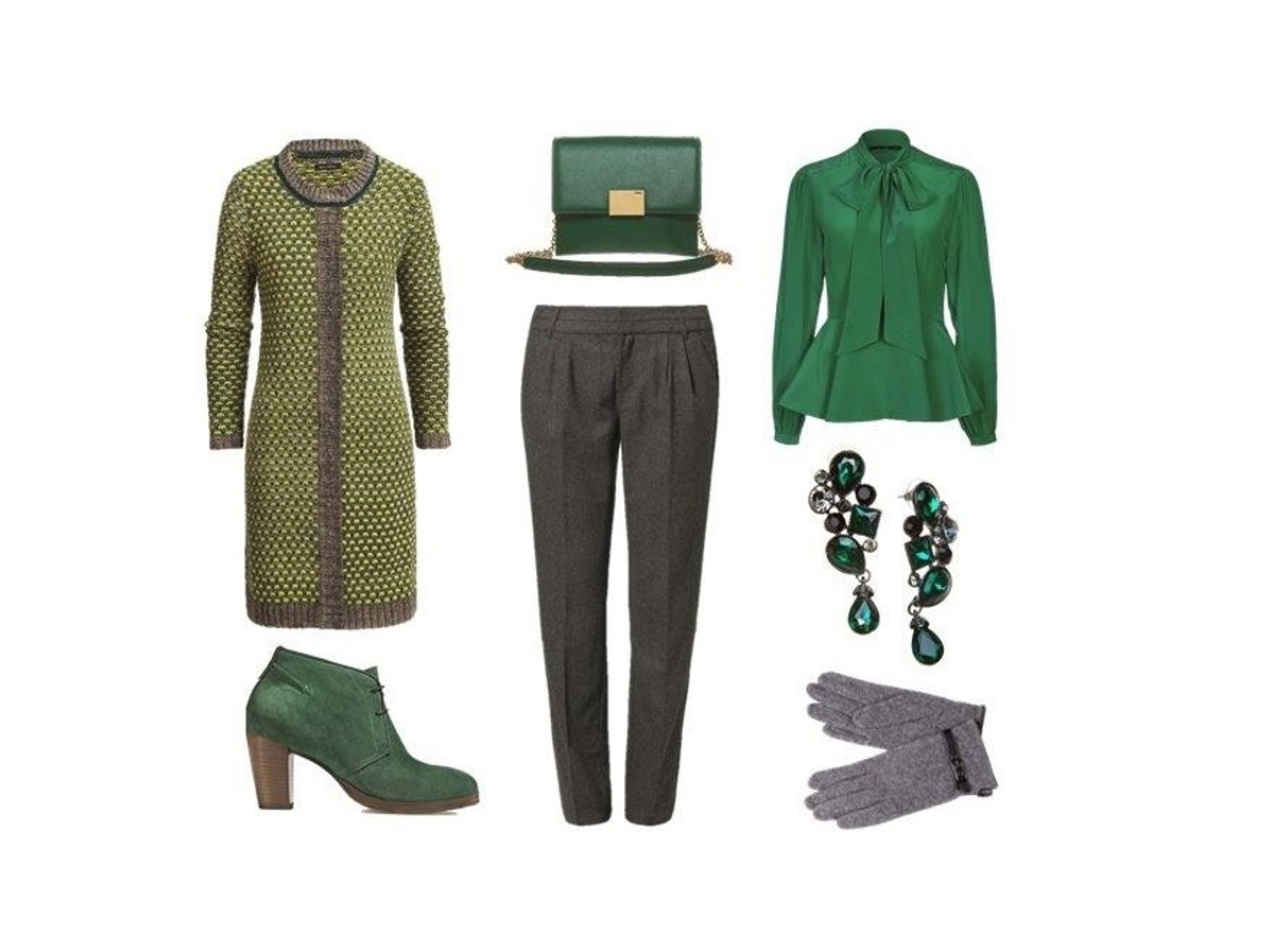 Sweter oraz botki Marc O’Polo, torebka Ralf Lauren/Zalando.pl, spodnie Anna Field/Zalando.pl, bluzka SLY/Zalando.pl, rękawiczki Top Secret, kolczyki Glitter