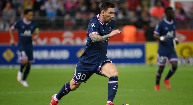 Paris Saint-Germain lured Lionel Messi with a reported weekly salary of half a million euros Creator: FRANCK FIFE