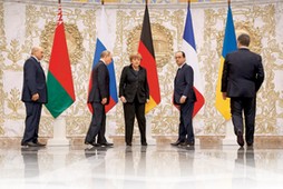 szczyt Mińsk Ukraina Rosja Merkel Hollande Łukaszenka