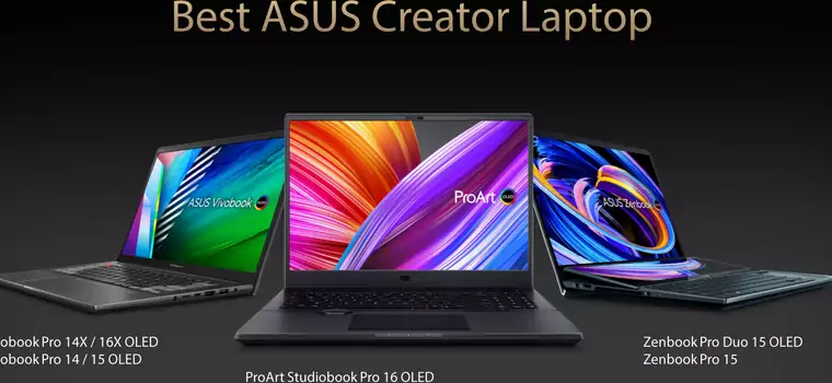 Create The Uncreated – Asus prezentuje laptopy z ekranami OLED dla entuzjastów i profesjonalnych twórców