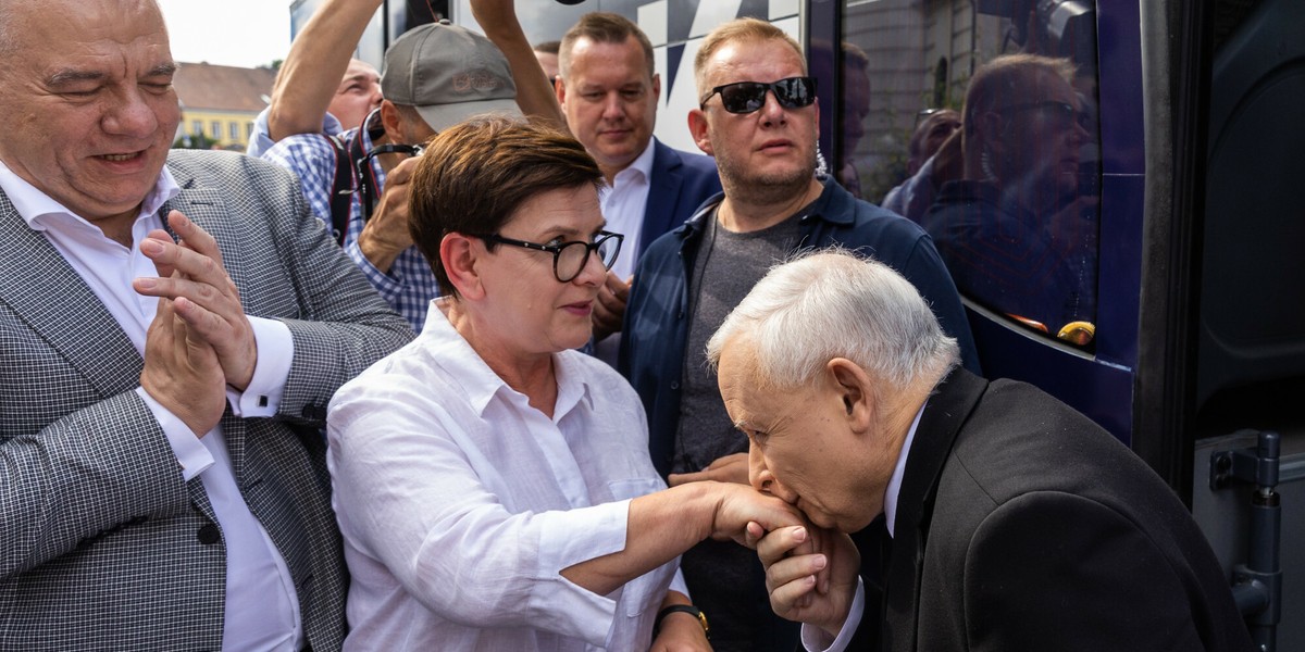 Beata Szydło i Jarosław Kaczyński