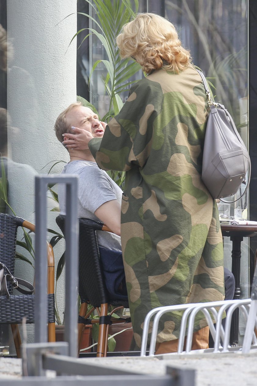 Borys Szyc i Justyna Nagłowska w restauracji