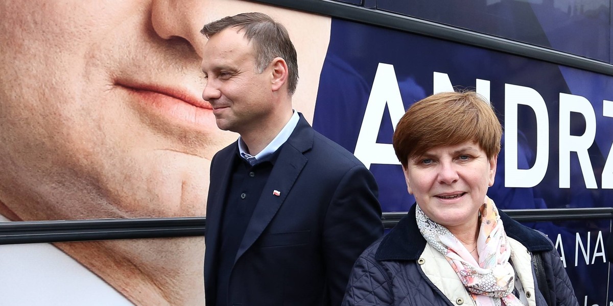 Beata Szydło i Andrzej Duda