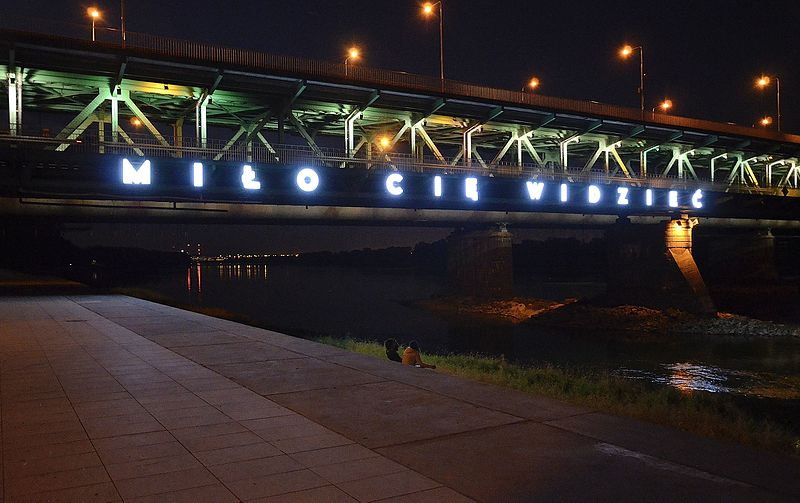 Most Gdański nocą