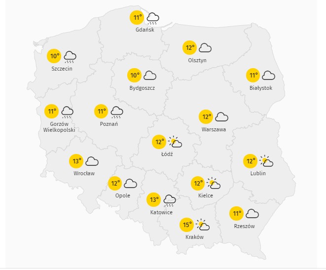 Pogoda Onetu na poniedziełek 17 lutego