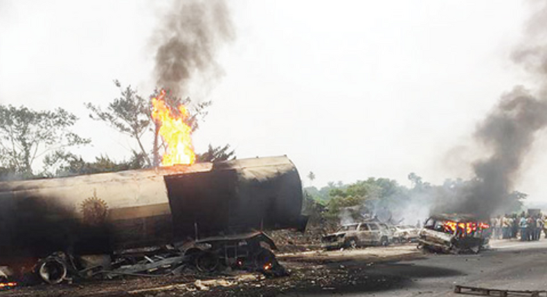 Scene of the accident in Ondo state  (Punch)