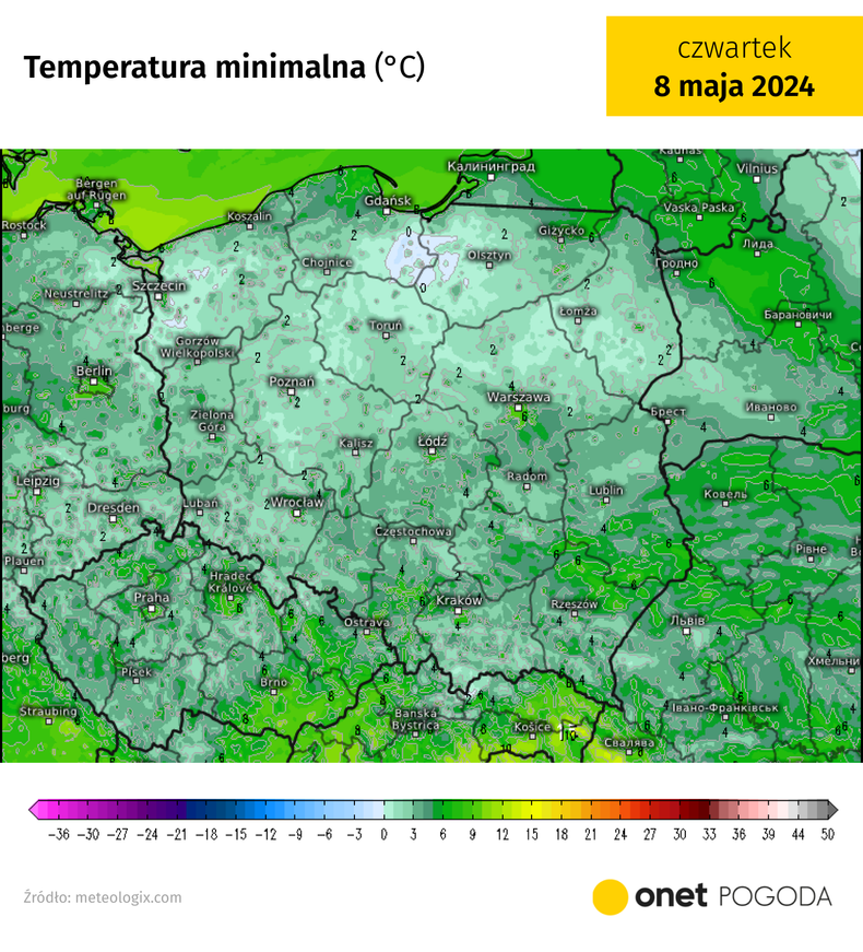 W nocy ze środy na czwartek przymrozki możliwe są wszędzie