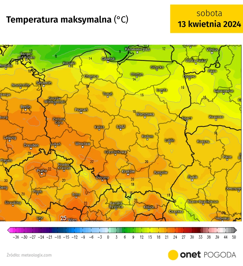 W sobotę temperatura wzrośnie do 22 st. C na południu kraju