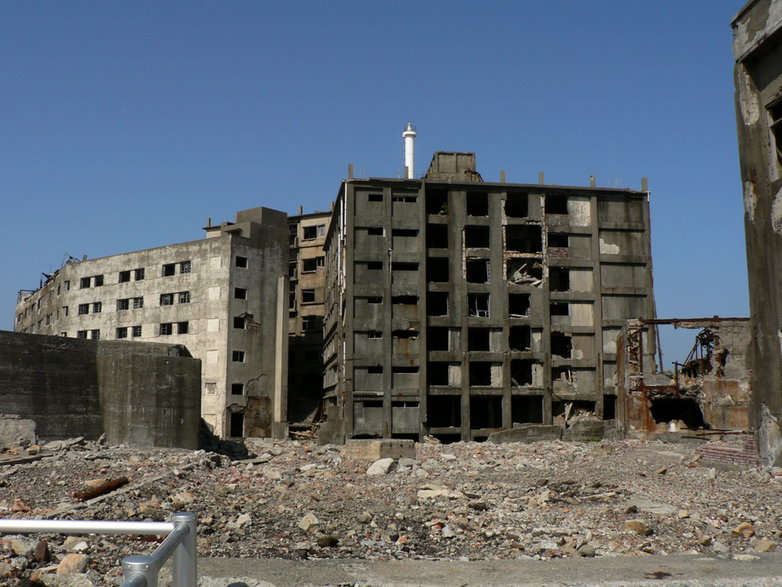 Wyspa Hashima, Źródło: Hisagi, Wikimedia Commons