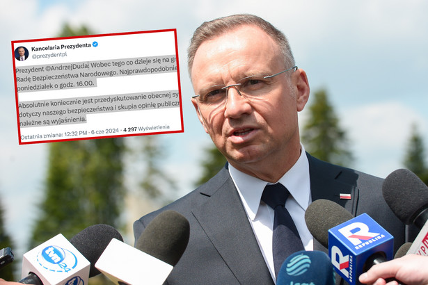 Prezydent Andrzej Duda zwołuje RBN. "Ludziom należne są wyjaśnienia"
