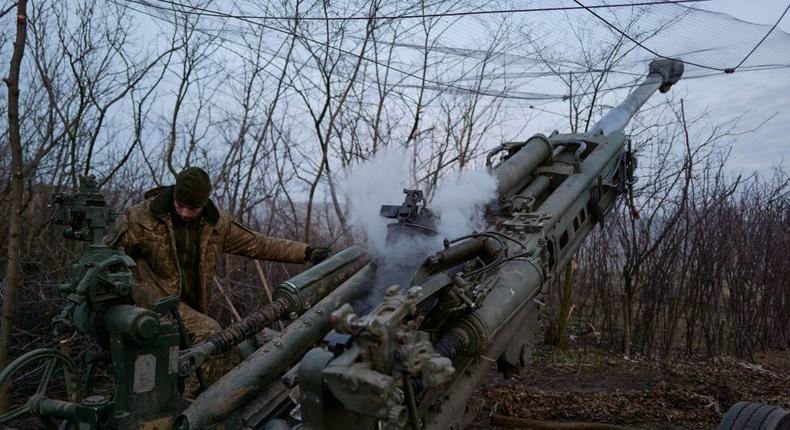 Ukrainian forces fire a M777 howitzer in Bakhmut.Pierre Crom/Getty Images