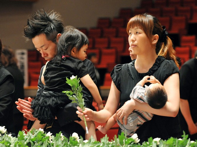 Uroczystości żałobne zorganizowane przez władze miasta Sendai