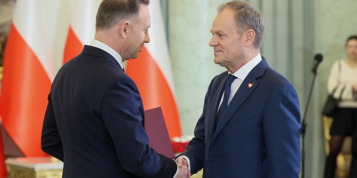 Andrzej Duda i Donald Tusk.