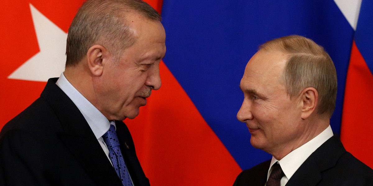 Recep Tayyip Erdogan i Władimir Putin.