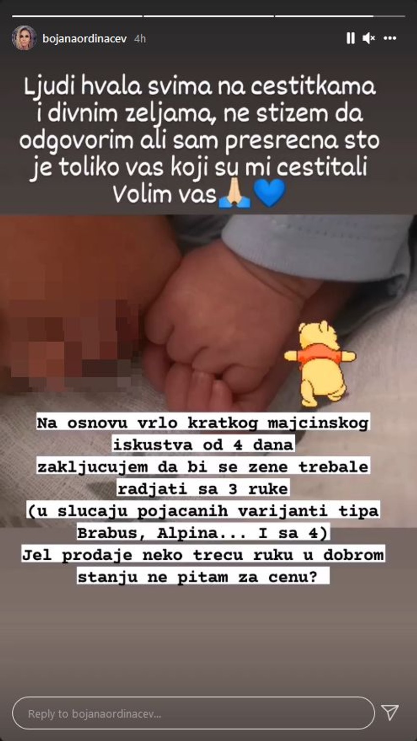 Bojana Ordinačev, sin