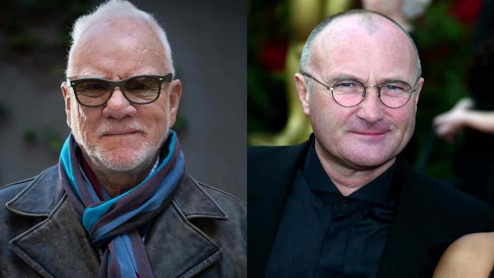 Phil Collins i Malcolm McDowell