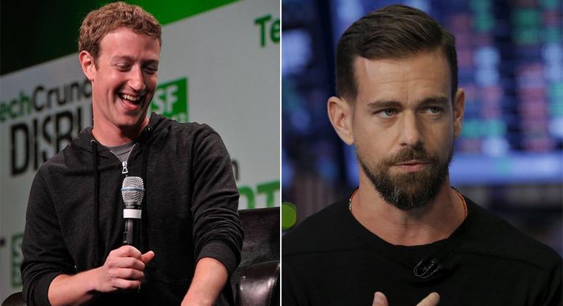 Mark Zuckerberg Jack Dorsey