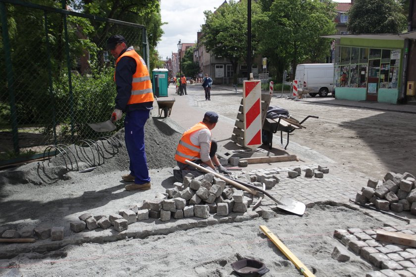 Remontują ul. Straganiarską w Gdańsku