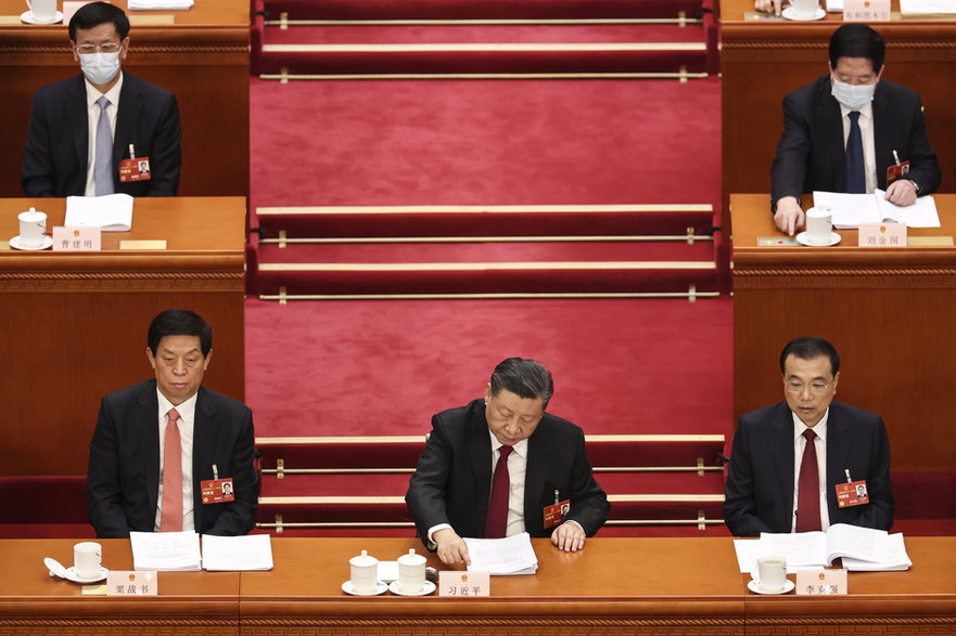 Prezydent Chin Xi Jinping na Ogólnochińskim Zgromadzeniu Przedstawicieli Ludowych, Pekin, 5 marca 2023 r.