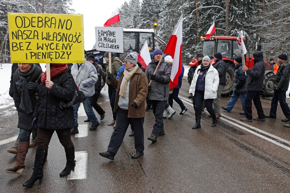 Rozpoczęła się blokada krajowej "ósemki" prowadzącej na Litwę