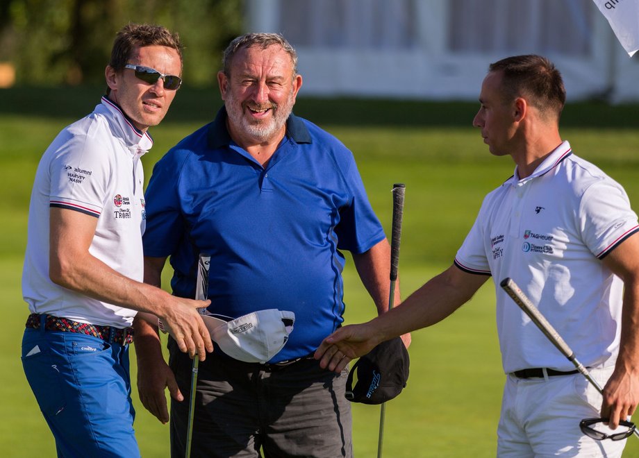  Mariusz Czerkawski, Tadeusz Drozda i Mateusz Ligocki na polu golfowym w Binowie