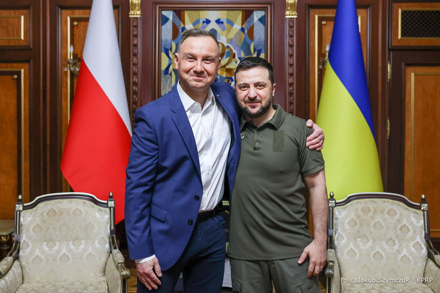 Andrzej Duda i Wołodymyr Zełenski podczas majowego spotkania w Kijowie