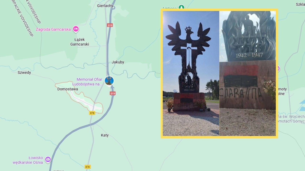 Pomnik ofiar Rzezi Wołyńskiej zdewastowany. "Akt barbarzyństwa"
