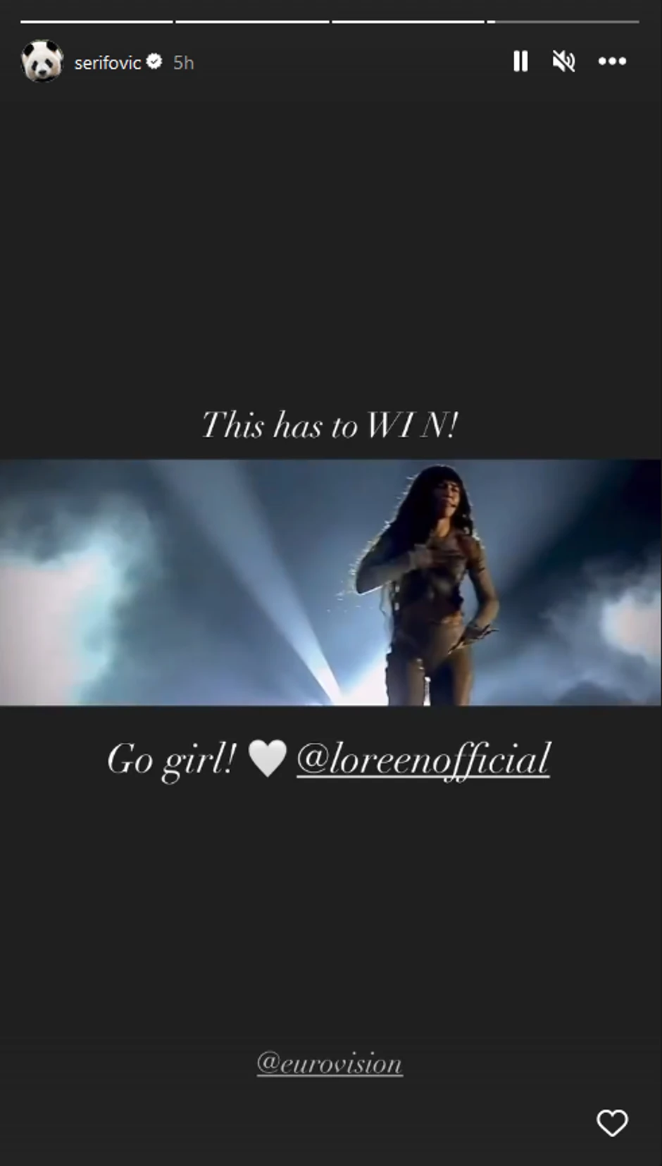 Po mišljenju Marije Šerifović Lorin treba da odnese pobedu