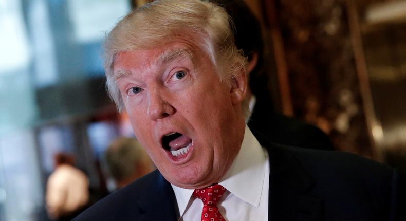 President-elect Donald Trump in the lobby at Trump Tower in New York on Monday.