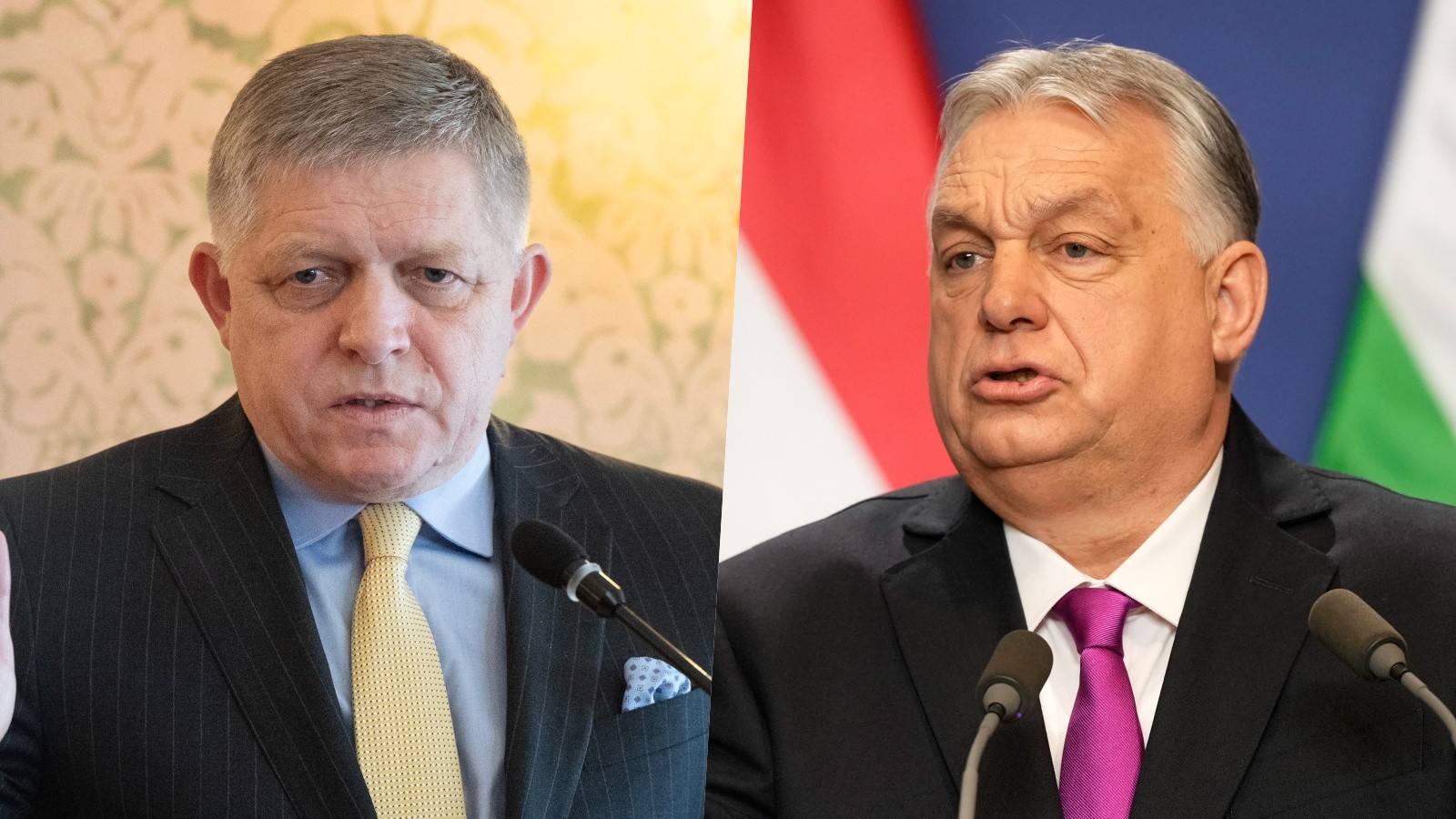 Predseda vlády SR Robert Fico a maďarský premiér Viktor Orbán.
