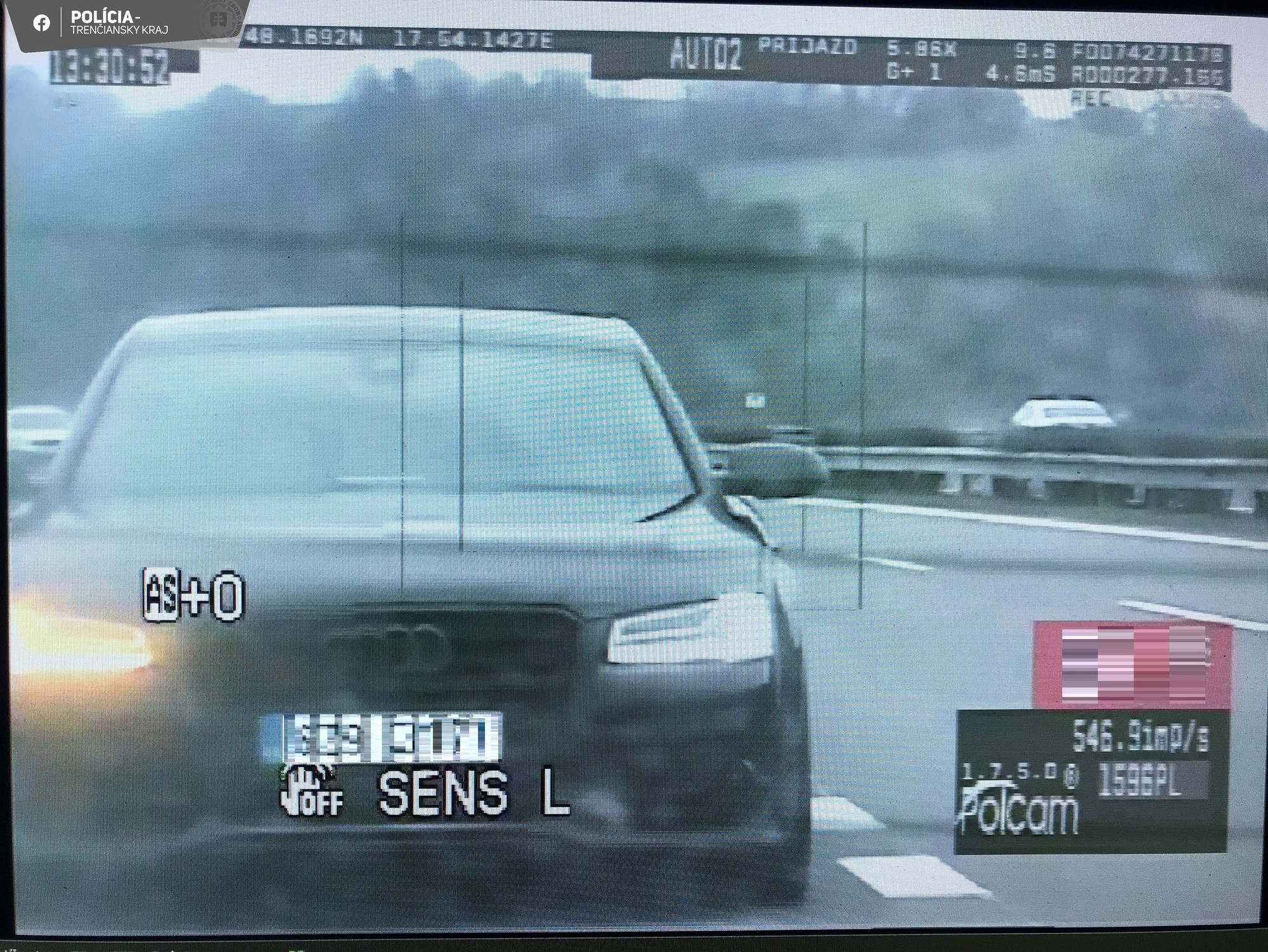 Na diaľnici D1 smerom od Trenčína na Bratislavu jazdil rýchlosťou 235 km/h.