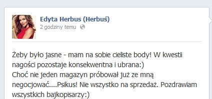Profil Edyty Herbuś na Facebooku