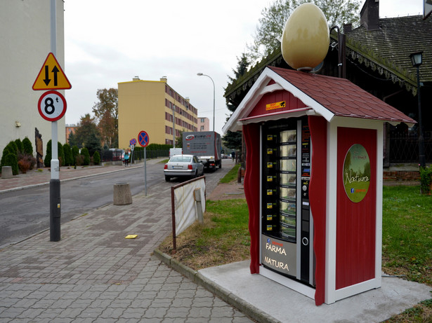 Pierwszy w Polsce jajomat przy jednej z ulic w Jarosławiufot. (dd/cat) PAP/Darek Delmanowicz
