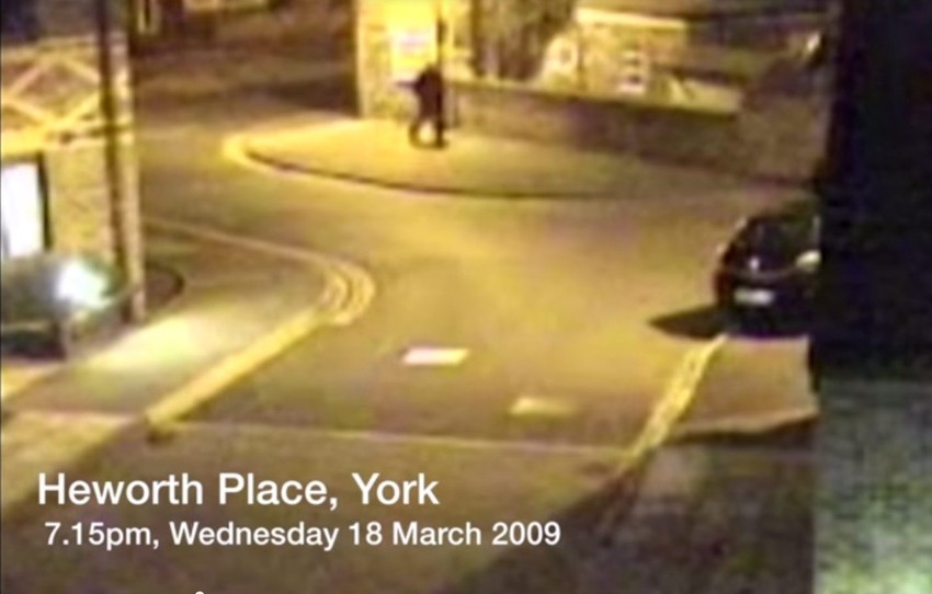 Klaudija Lorens, snimak sa nadzorne kamere uveče 18. marta 2009.