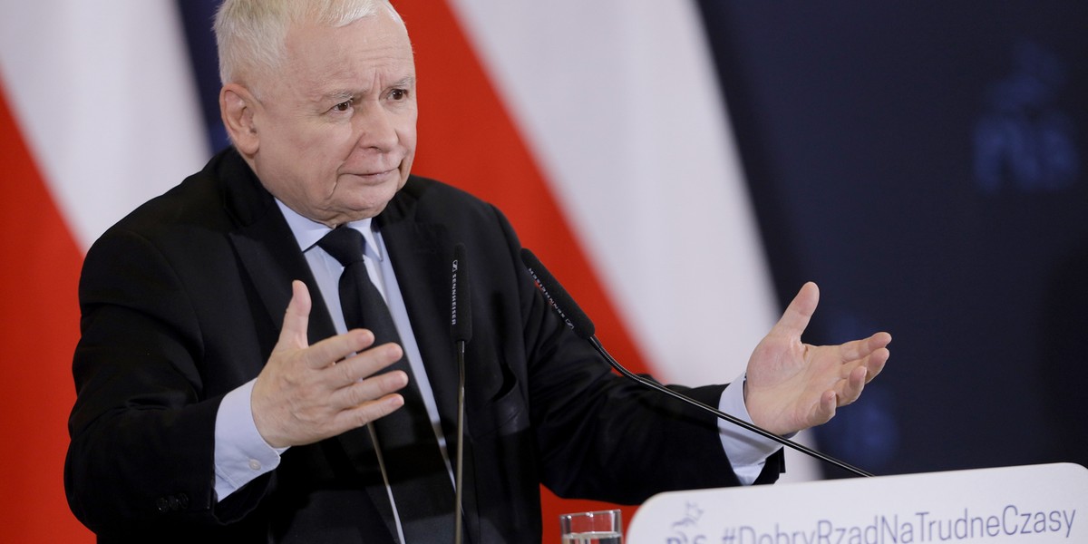 Prezes PiS, Jarosław Kaczyński w Katowicach.