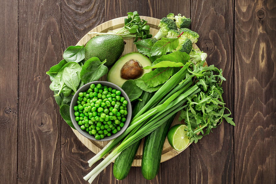 Zielone warzywa zawierają dużą ilość przeciwutleniaczy