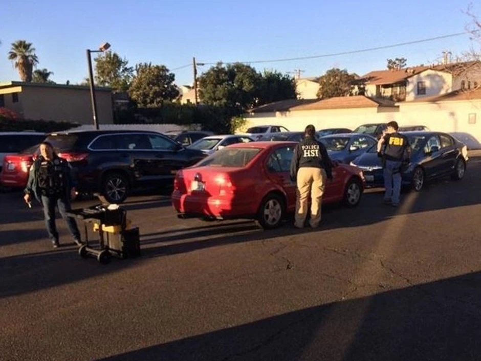 Policija kod kuće u kojoj je uhapšen Brus Pedok