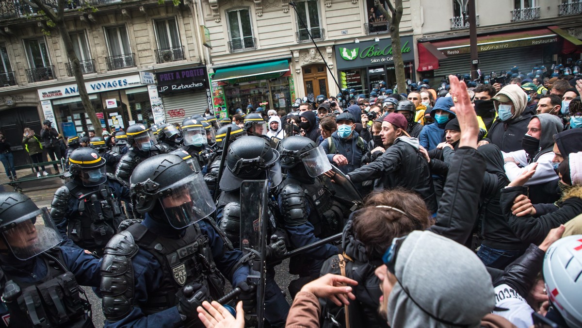 Francja: pierwszomajowy protest związków zawodowych