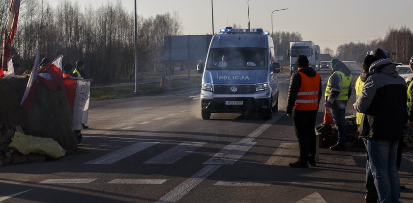 Chwile grozy na proteście rolników. Policjant trafił do szpitala