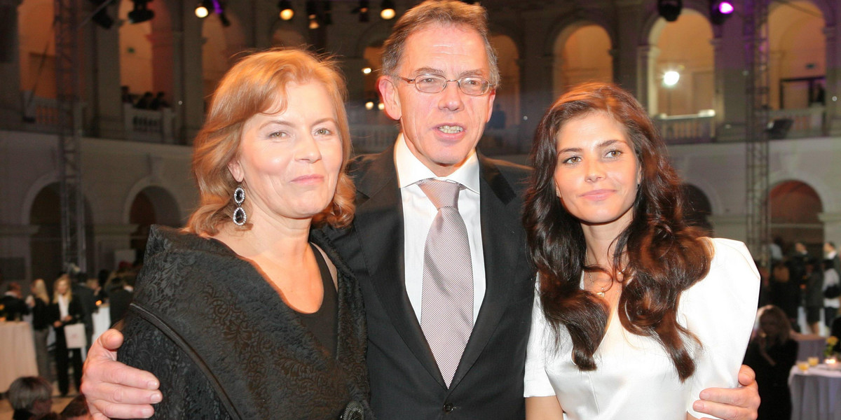 Dariusz Rosati z żoną i córką