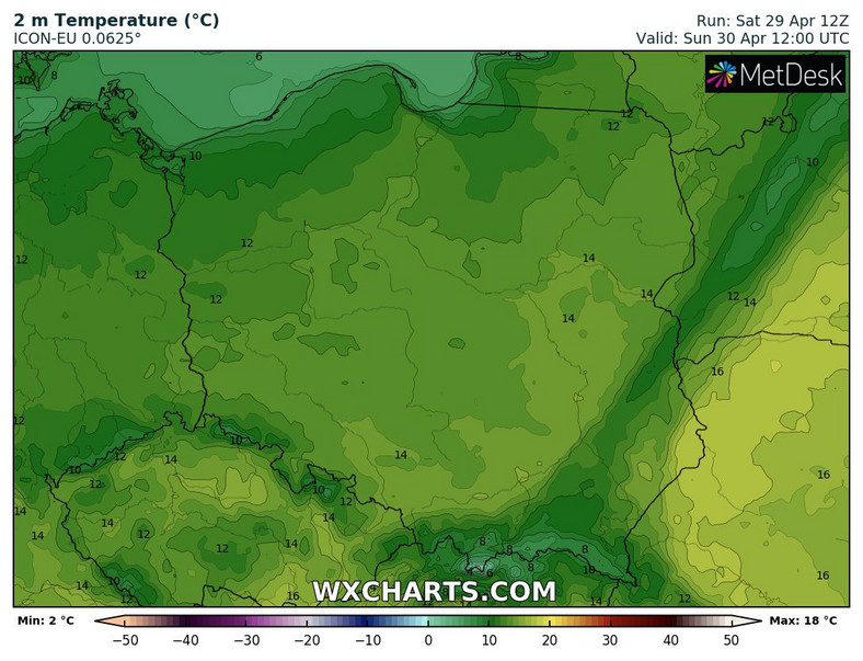 Przy granicy z Ukrainą temperatura sięgnie 17 st. C