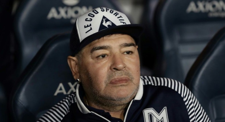 Argentine football star Diego Maradona died of a heart attack last November at the age of 60, just weeks after he underwent brain surgery on a blood clot Creator: ALEJANDRO PAGNI