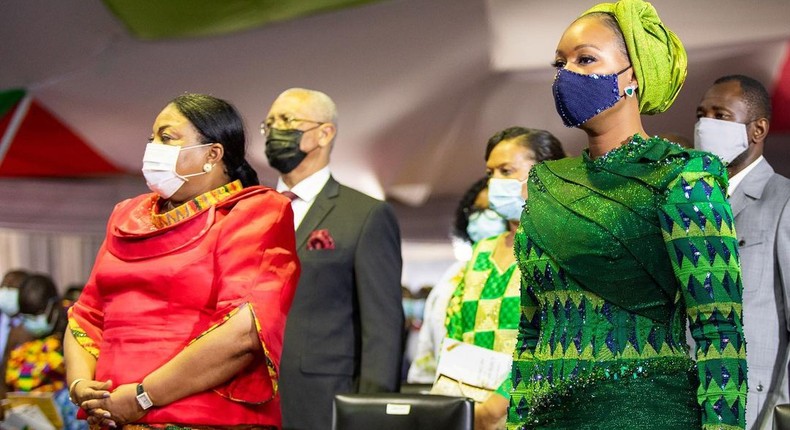 First and Second lady of Ghana, Rebecca Akufo-Addo and Samira Bawumia