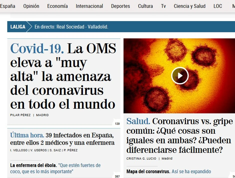 Udarna informacija i na španskom "El Mundu"