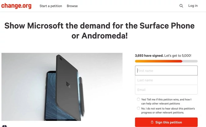 Pokaż Microsoftowi zapotrzebowanie na Surface Phone lub Andromedę!