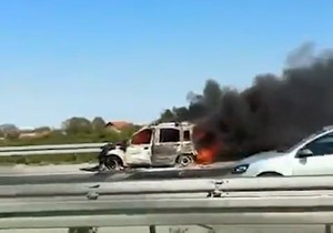 Gori auto na "Milošu Velikom"