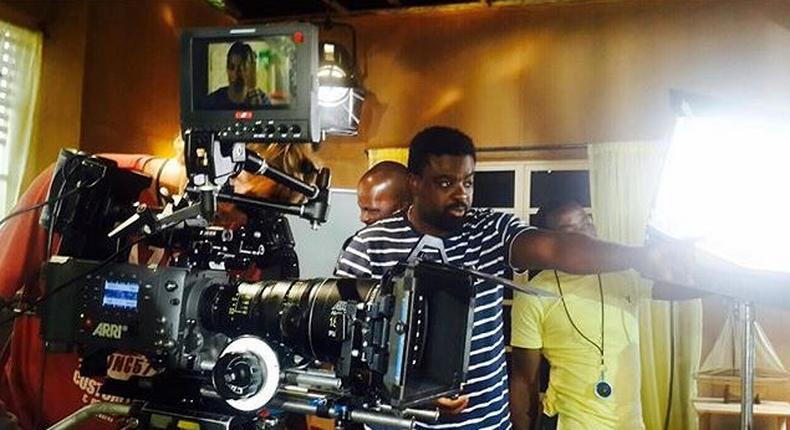 Kunle Afolayan at work on the set of The CEO