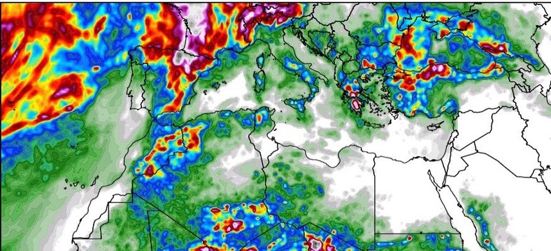 La pluviosidad alcanza los 50 mm en algunas zonas al sur del Sahara