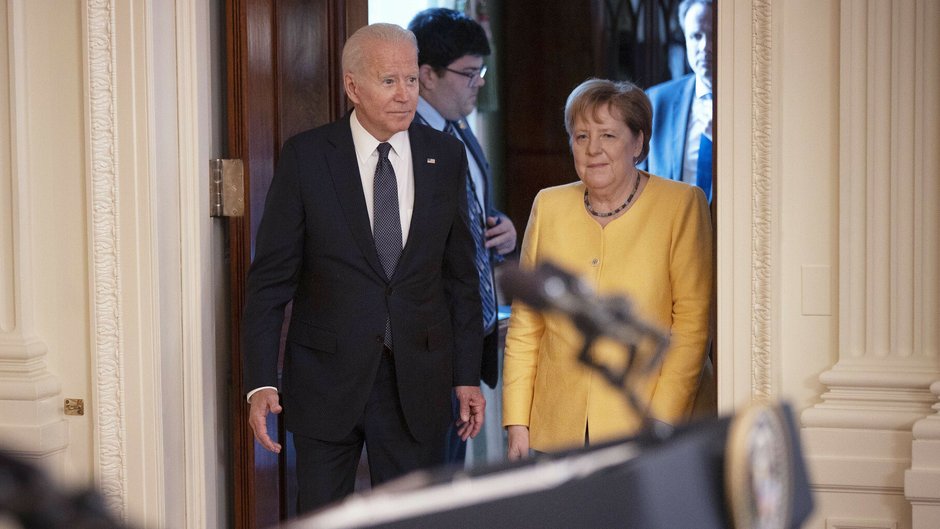 Joe Biden i Angela Merkel w Białym Domu, 15.07.2021 r. 